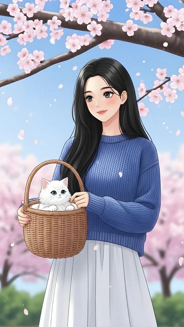 A Girl who is missing someone and enjoying the beautiful cherry blossoms🌸🌸