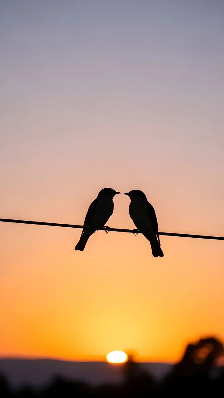 A sad girl trying to be happy with birds and sometimes alone
