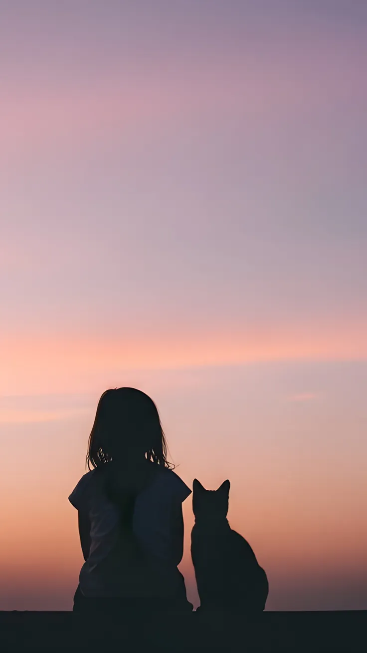 A sad girl trying to be happy with birds and sometimes alone