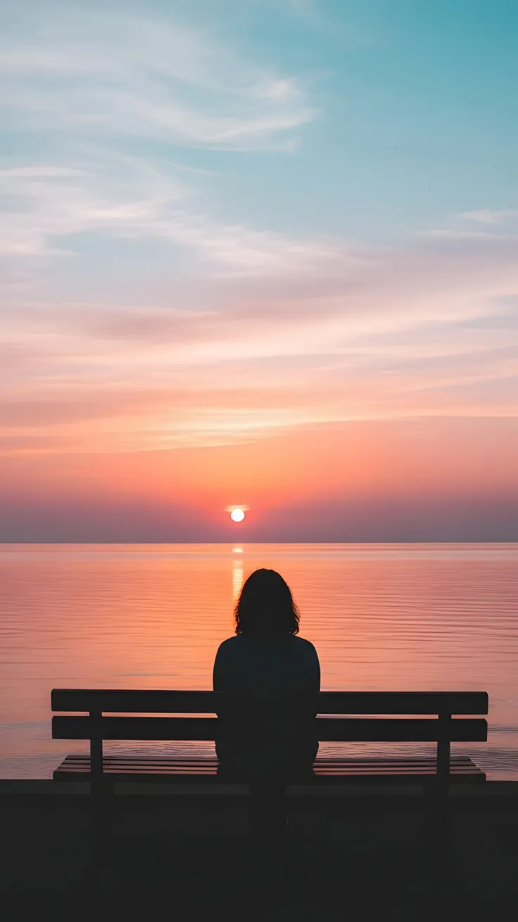 A sad girl trying to be happy with birds and sometimes alone