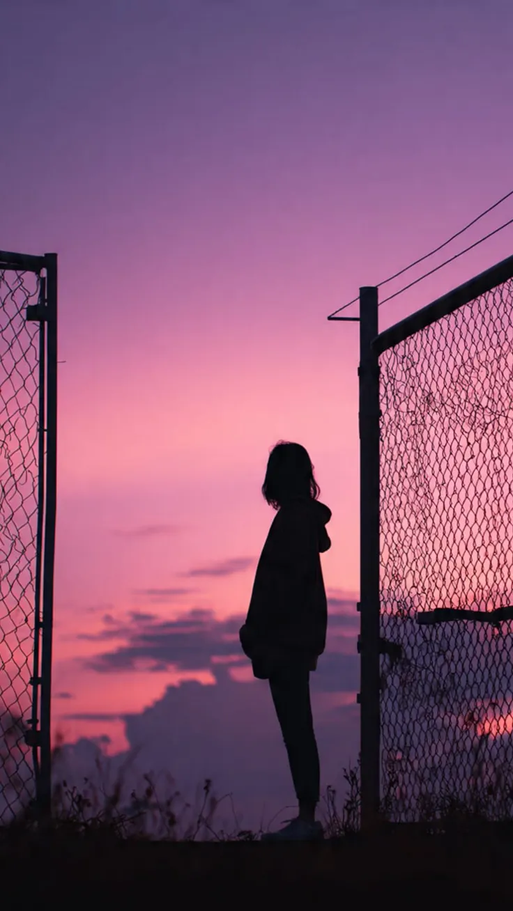 A sad girl trying to be happy with birds and sometimes alone