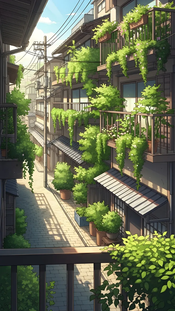 Where peaceful mornings meet golden sunshine Sunny road house dog cherry blossoms