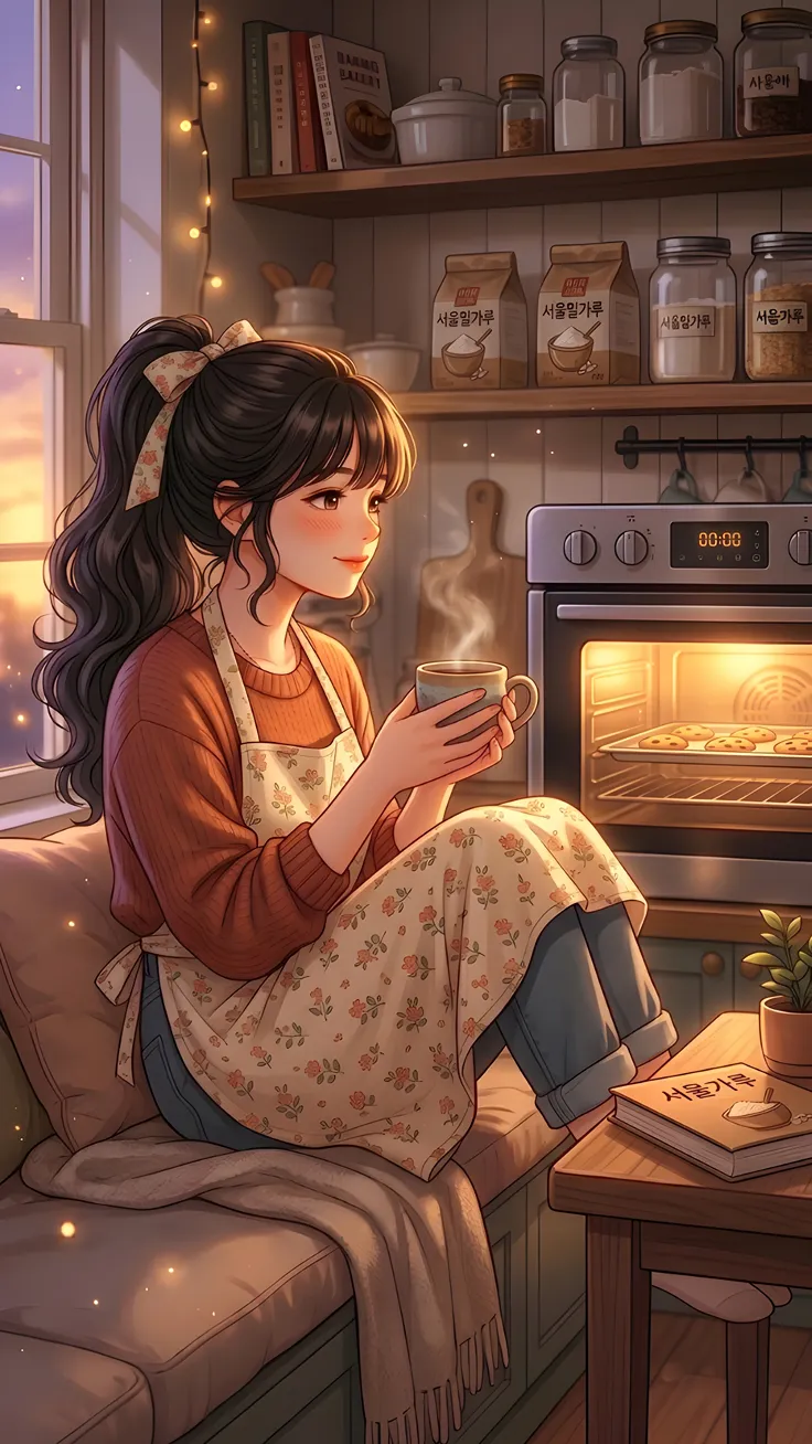Korean Anime Girl Baking Cookies Step by Step 🍪💖