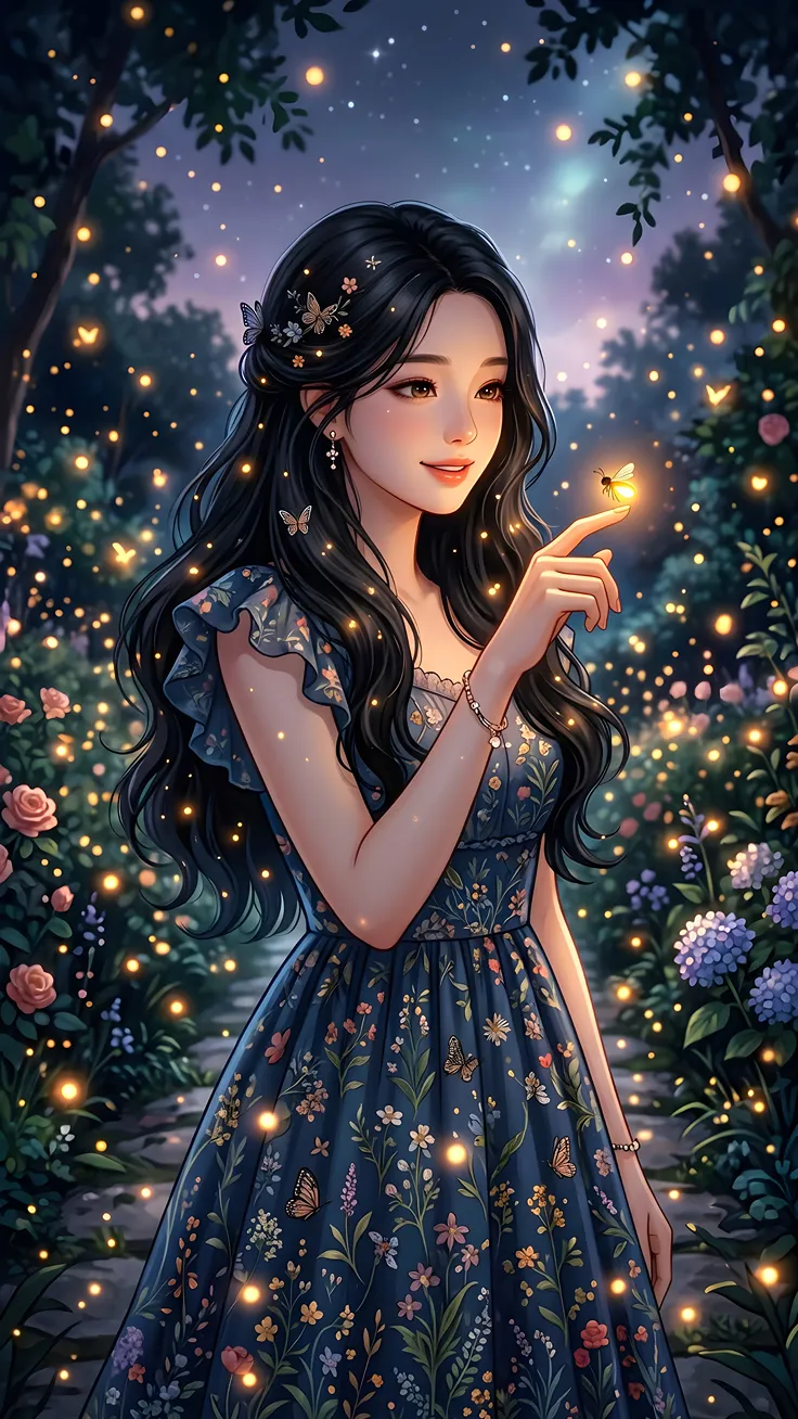 🌸 Crystal Flower Dreams  Beautiful Korean Anime Girl Bouquet Collection ✨