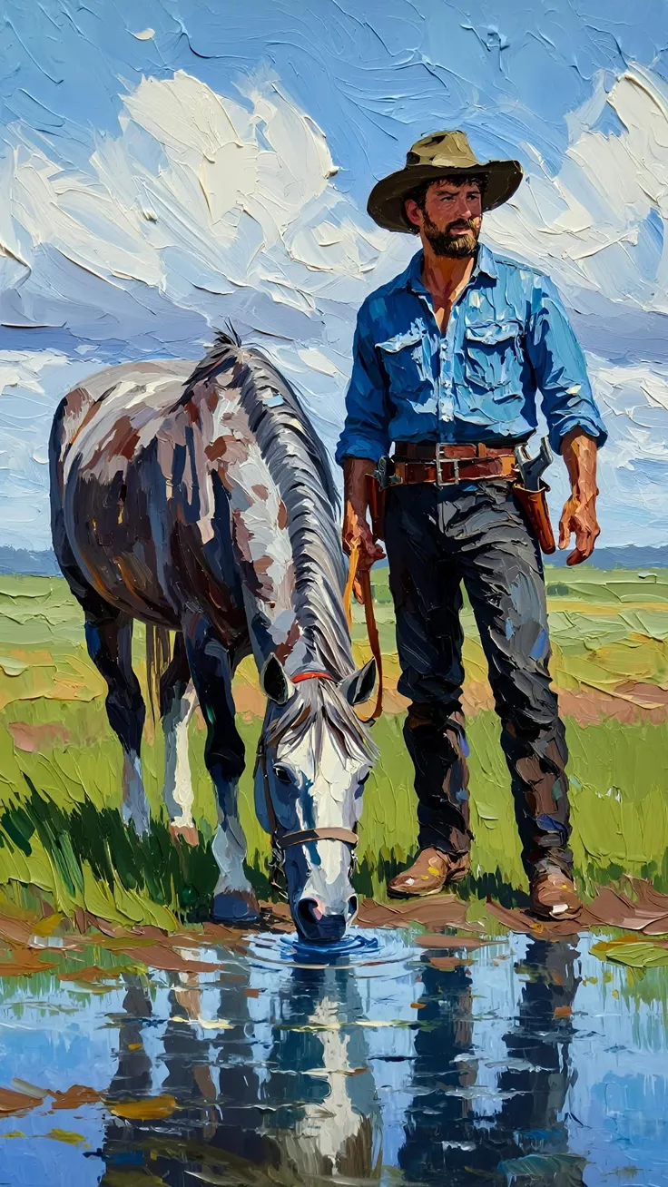 Dusk painted in silence 🌒🎨🐎✨