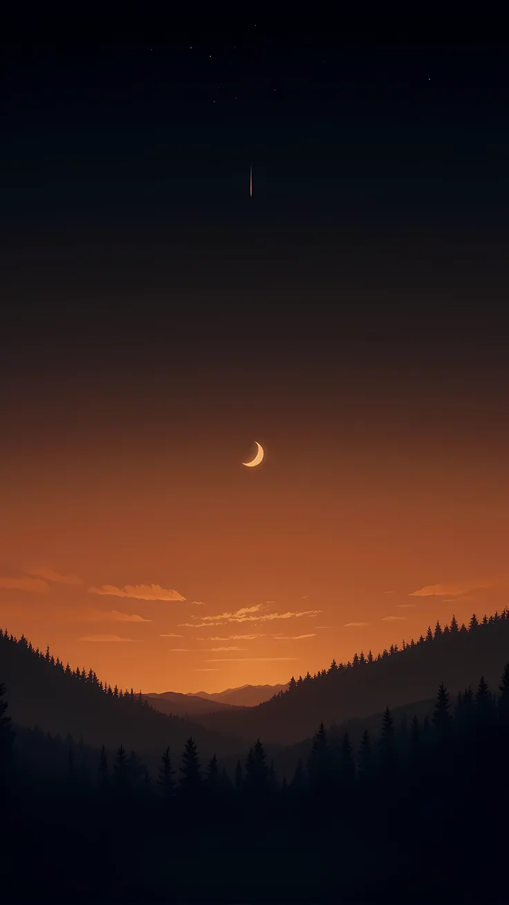 Mobile hd wallaper moon and sky