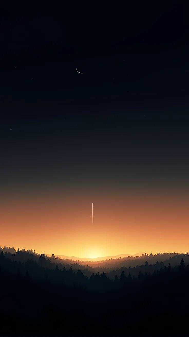 Mobile hd wallaper moon and sky