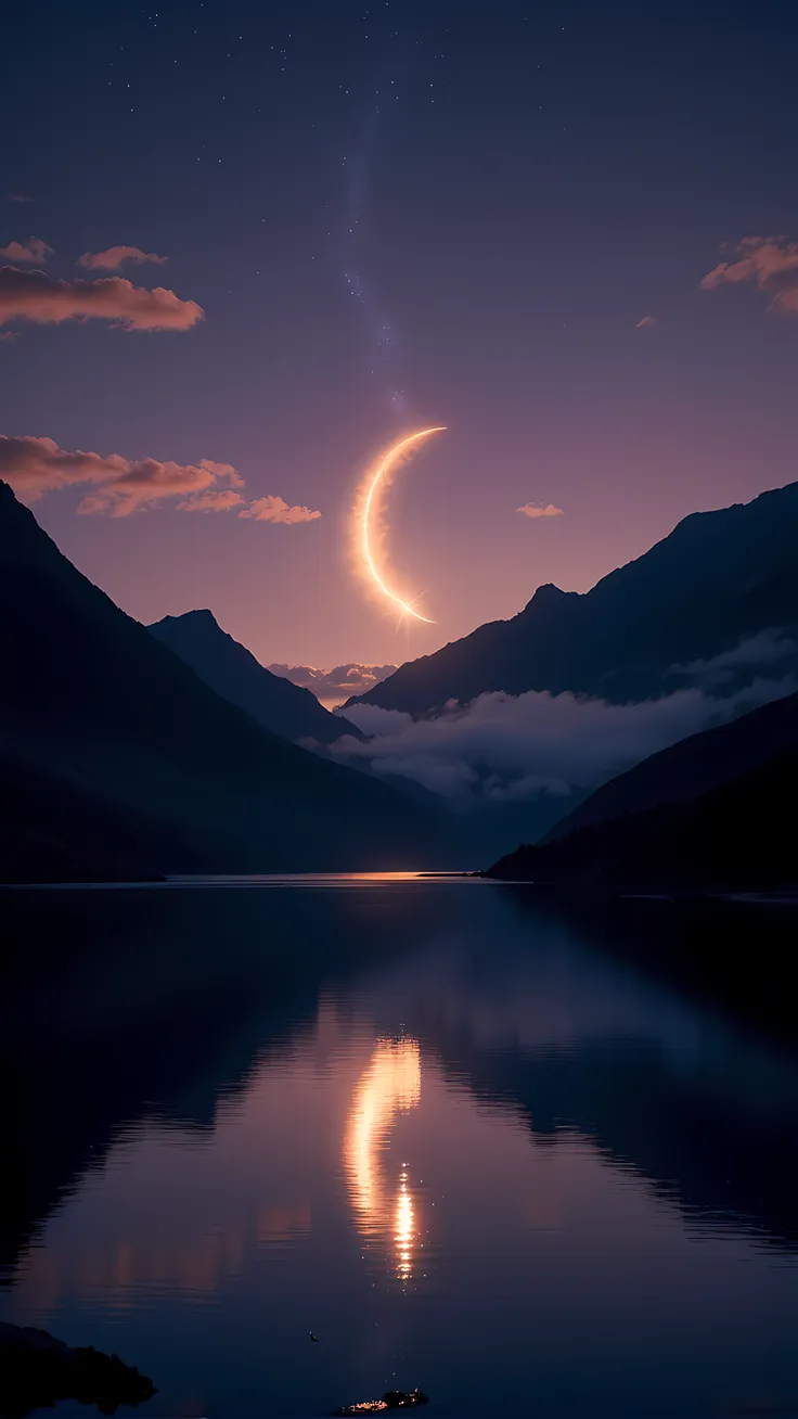 Mobile hd wallaper moon and sky