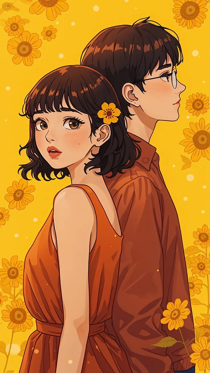  Send This to Your Love Romantic Couple Illustration 4K Phone Wallpaper