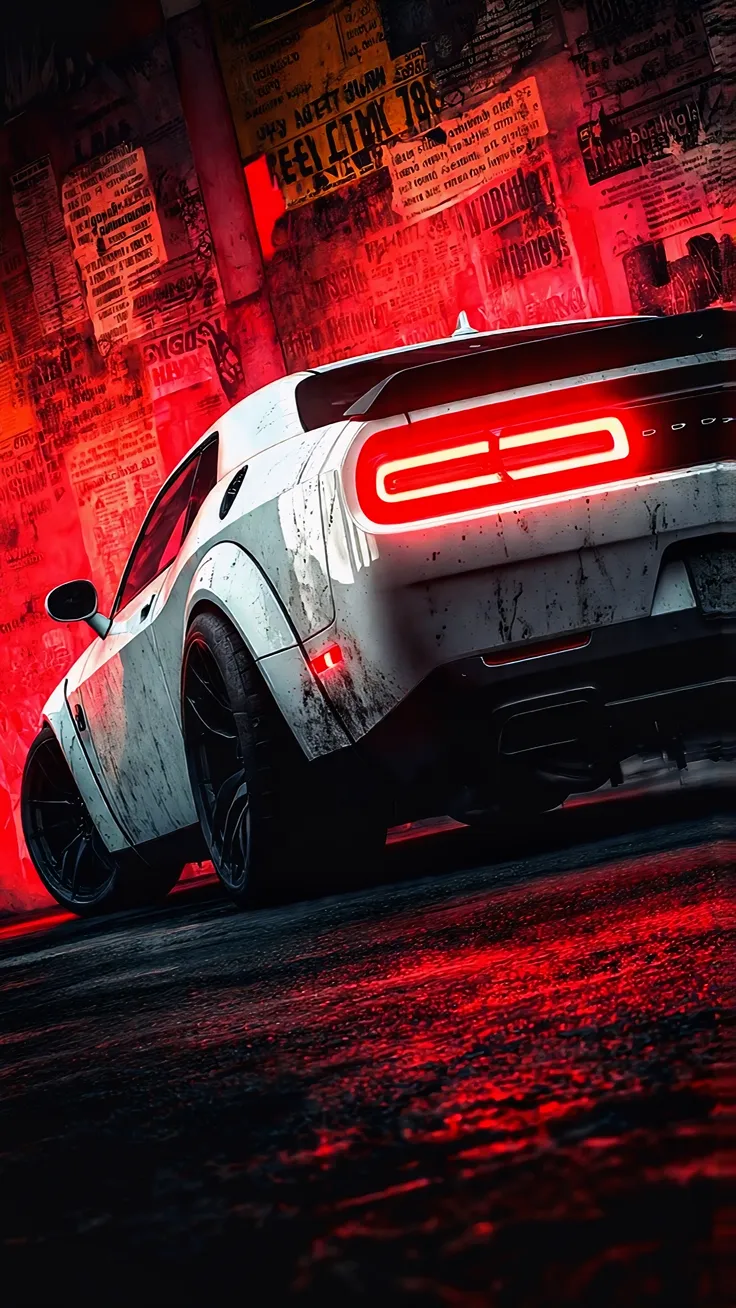 White bodyRed rageStreets dont sleep when Hellcat breathes