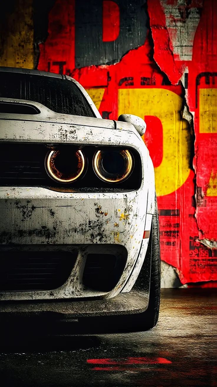 White bodyRed rageStreets dont sleep when Hellcat breathes