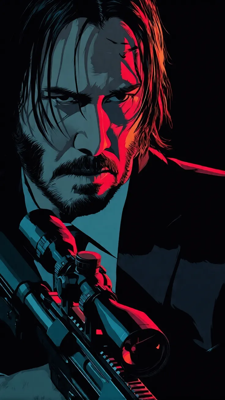 Silent rage deadly focus cinematic dark warrior walking alone through chaos and fire