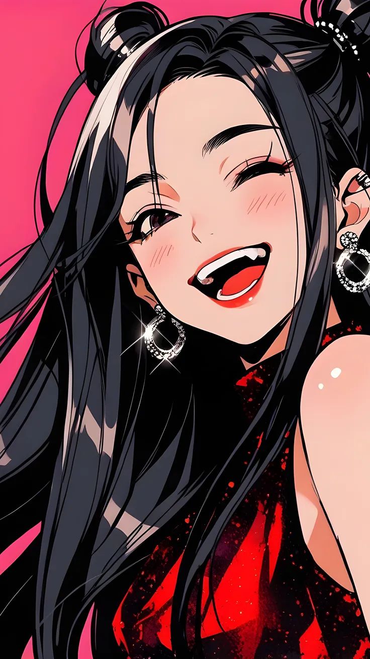 Joyful anime girl-pretty anime girl