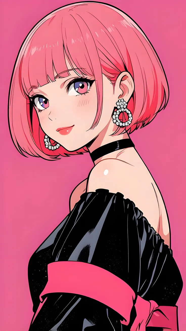 Pop retro anime girl