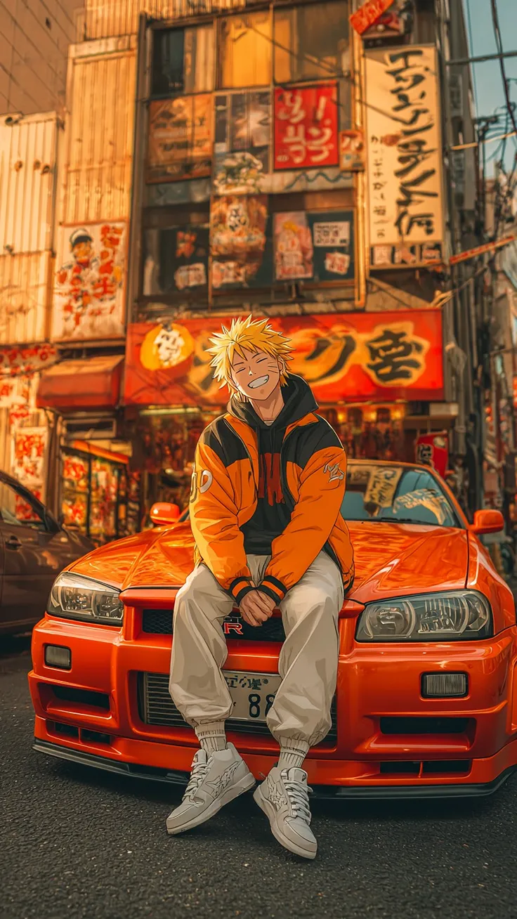 Anime legends pulling up in style