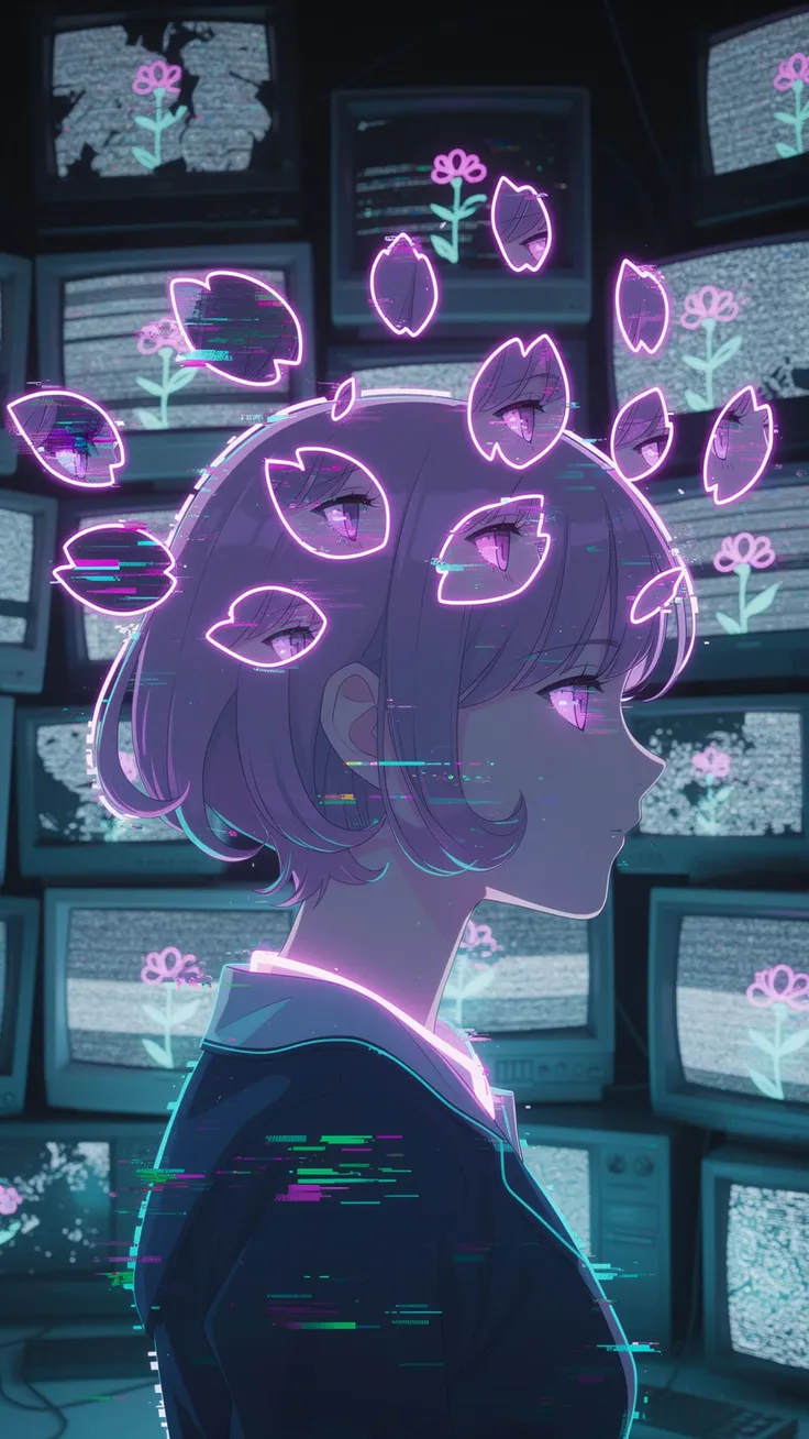 Glitch pop anime girls