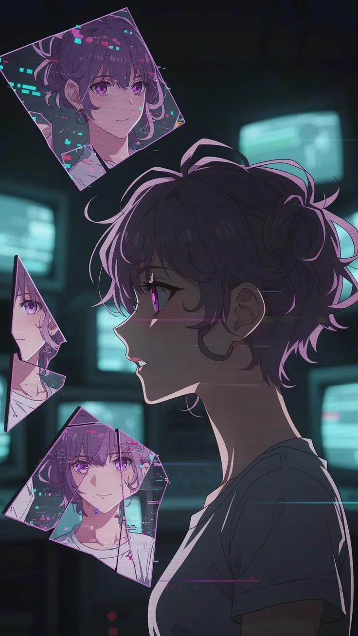 Glitch pop anime girls