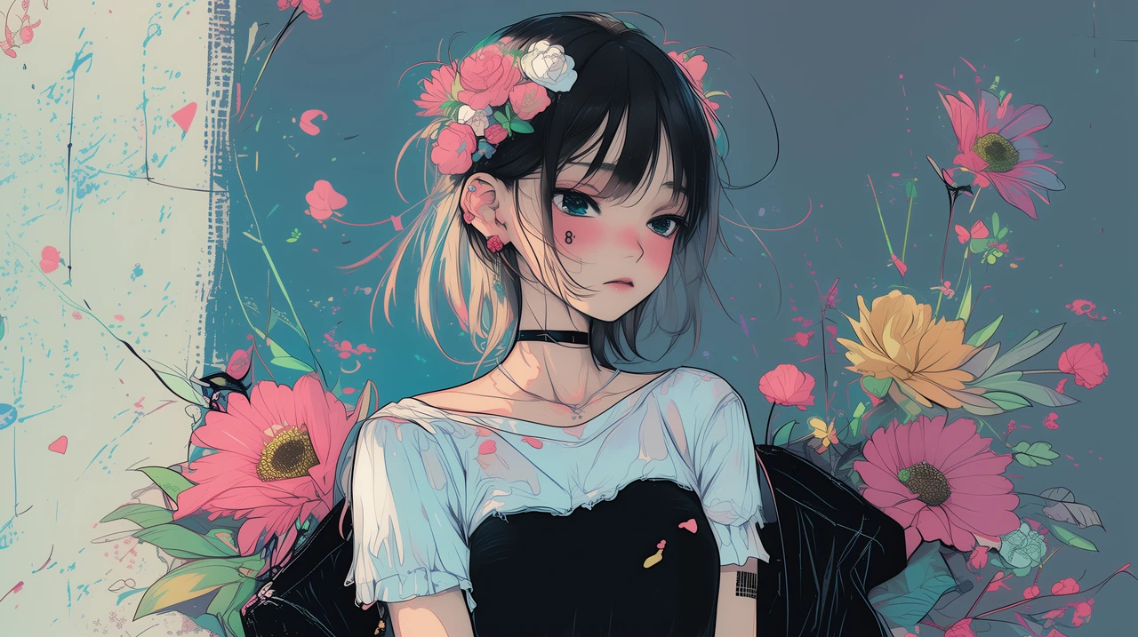 The quiet time of the flower girl
