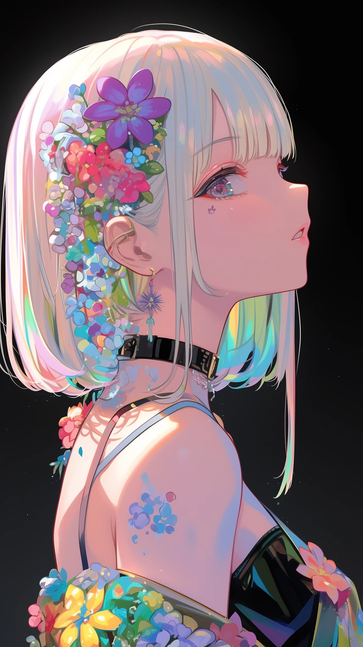 Gazing under the shadow of flowers