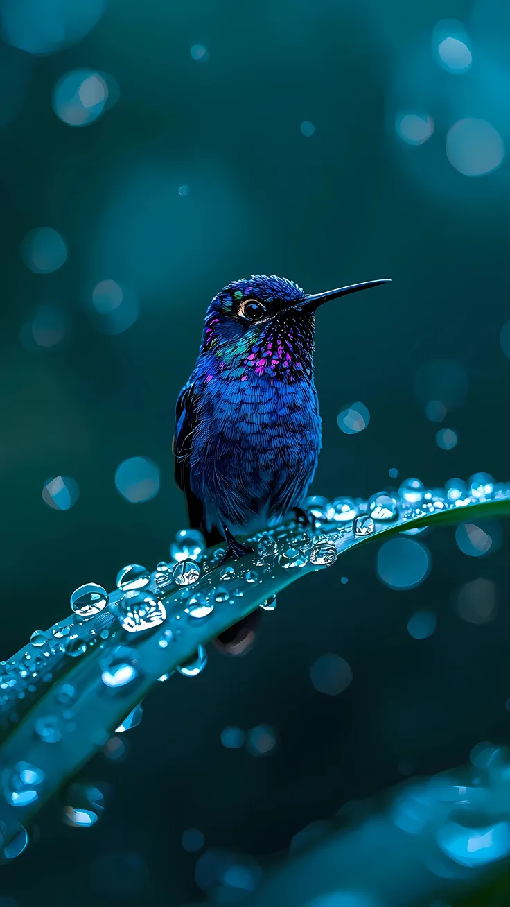 Blue Dewlight Hummingbird