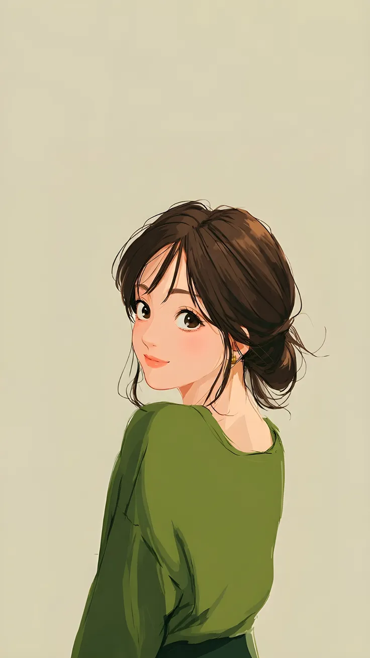 Soft Glow Portrait  Warm Anime Girl Aesthetic Art