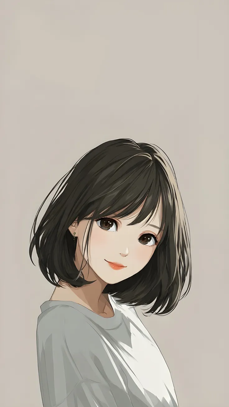 Soft Glow Portrait  Warm Anime Girl Aesthetic Art