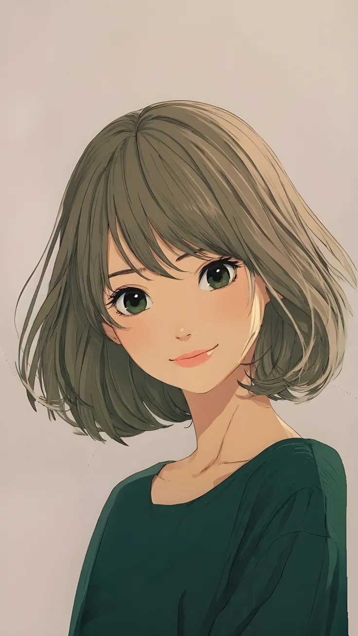 Soft Glow Portrait  Warm Anime Girl Aesthetic Art