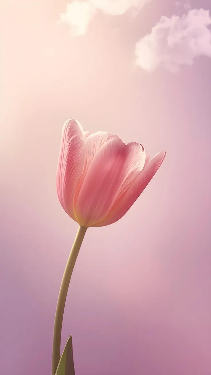 Pastel Tulip Soft Spring Floral Wallpaper 4k