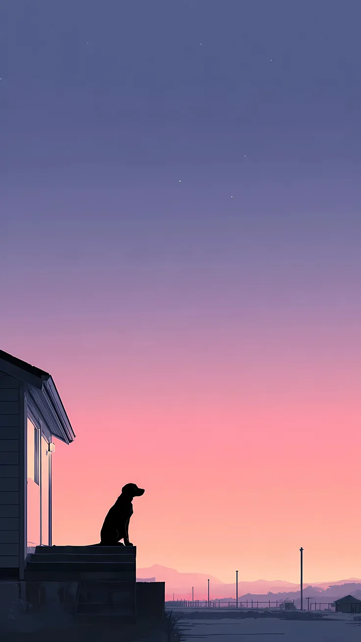 Aesthetic Sunset Silhouette Wallpaper