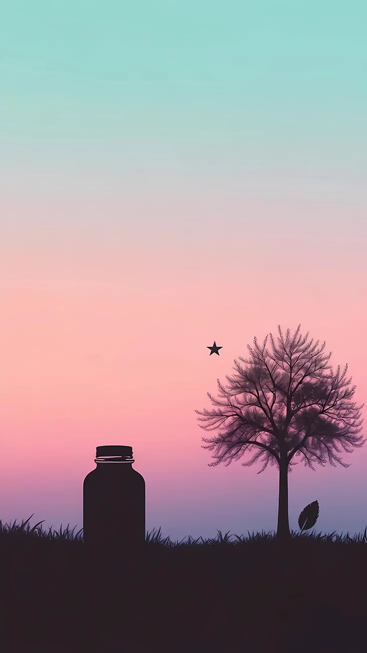 Aesthetic Sunset Silhouette Wallpaper