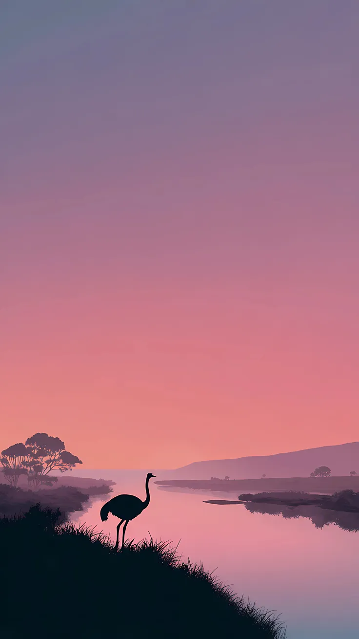 Aesthetic Sunset Silhouette Wallpaper