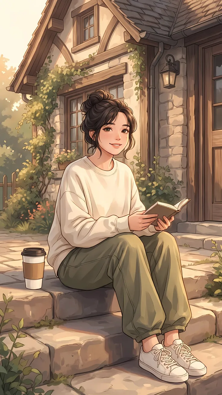 Golden Hour Slice of Life  Cozy Anime Aesthetic Collection