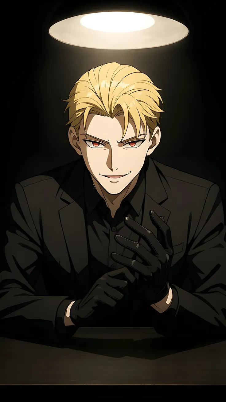 Anime fan art of loidloid (from spy x family) but his villain