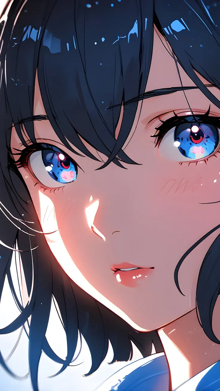Anime girl eyes in detailed
