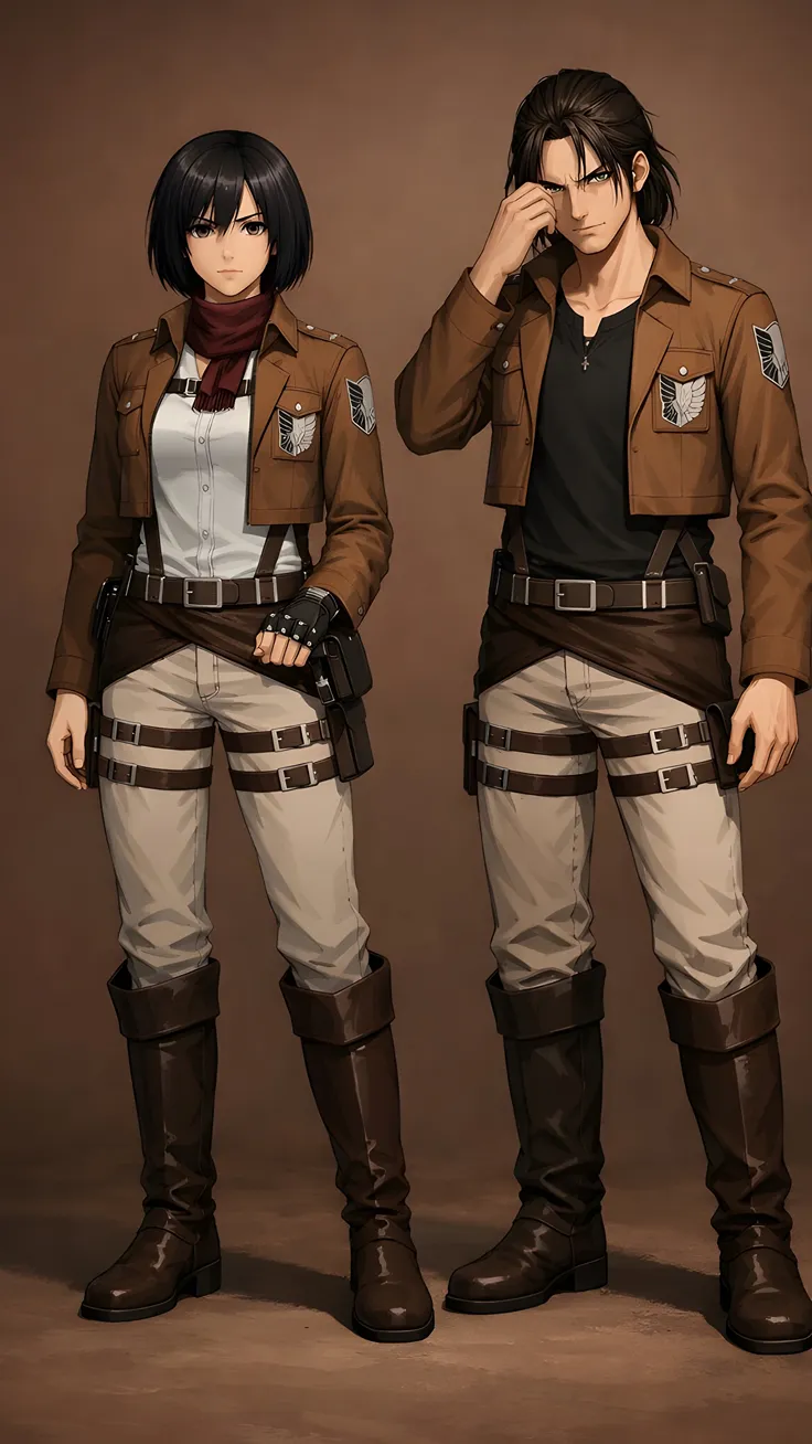 Anime swap clothes challenge of mikasa and erine