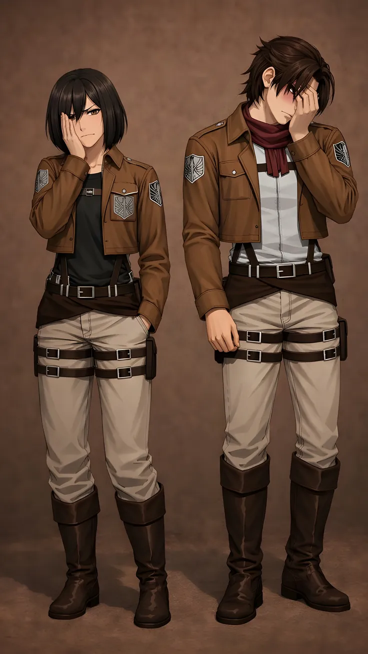 Anime swap clothes challenge of mikasa and erine