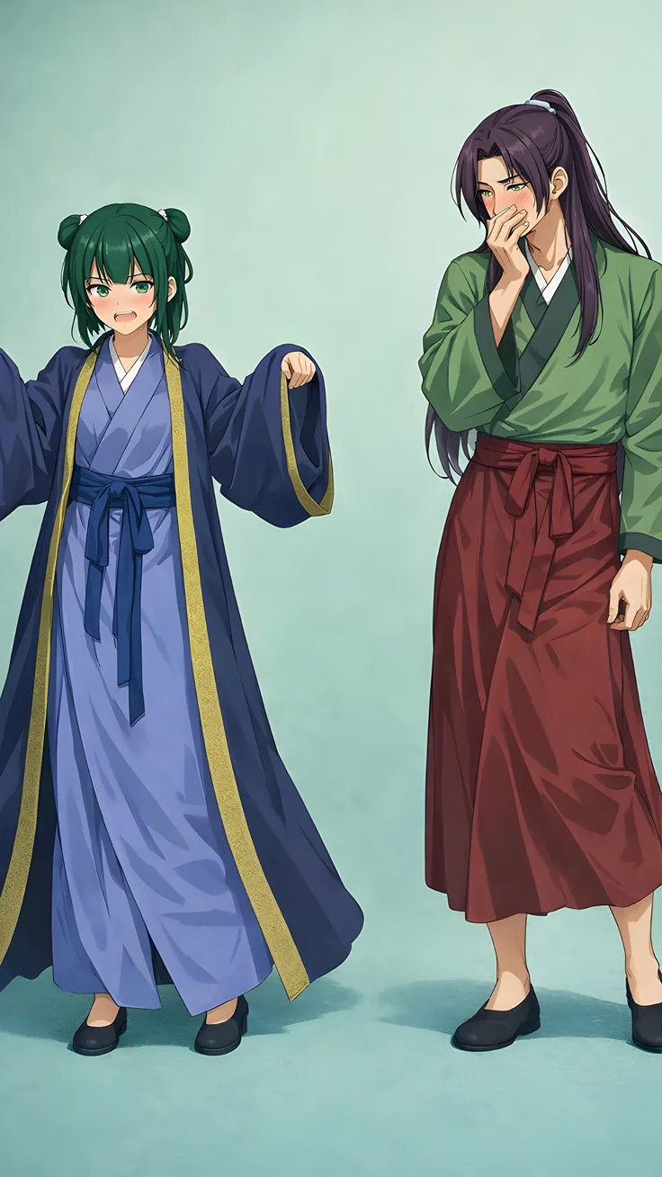 Anime swap clothes challenge of moa moa and jinshin