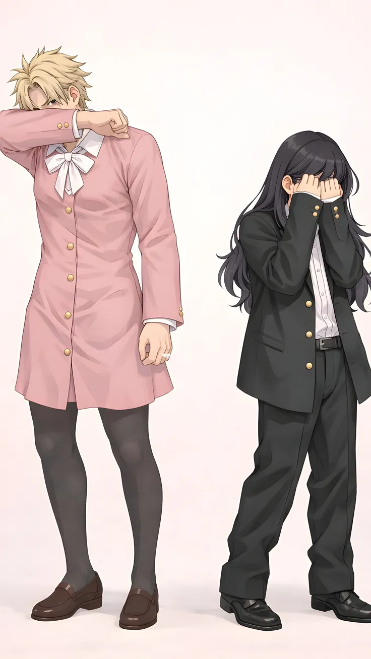 Anime swap challenge of kaoruko waguri and rintaro tsumugi