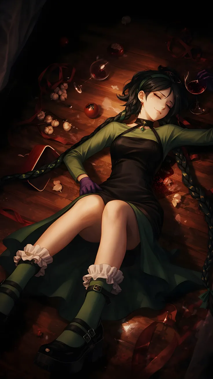 Anime girl with Fallen Jade Serenity Ai