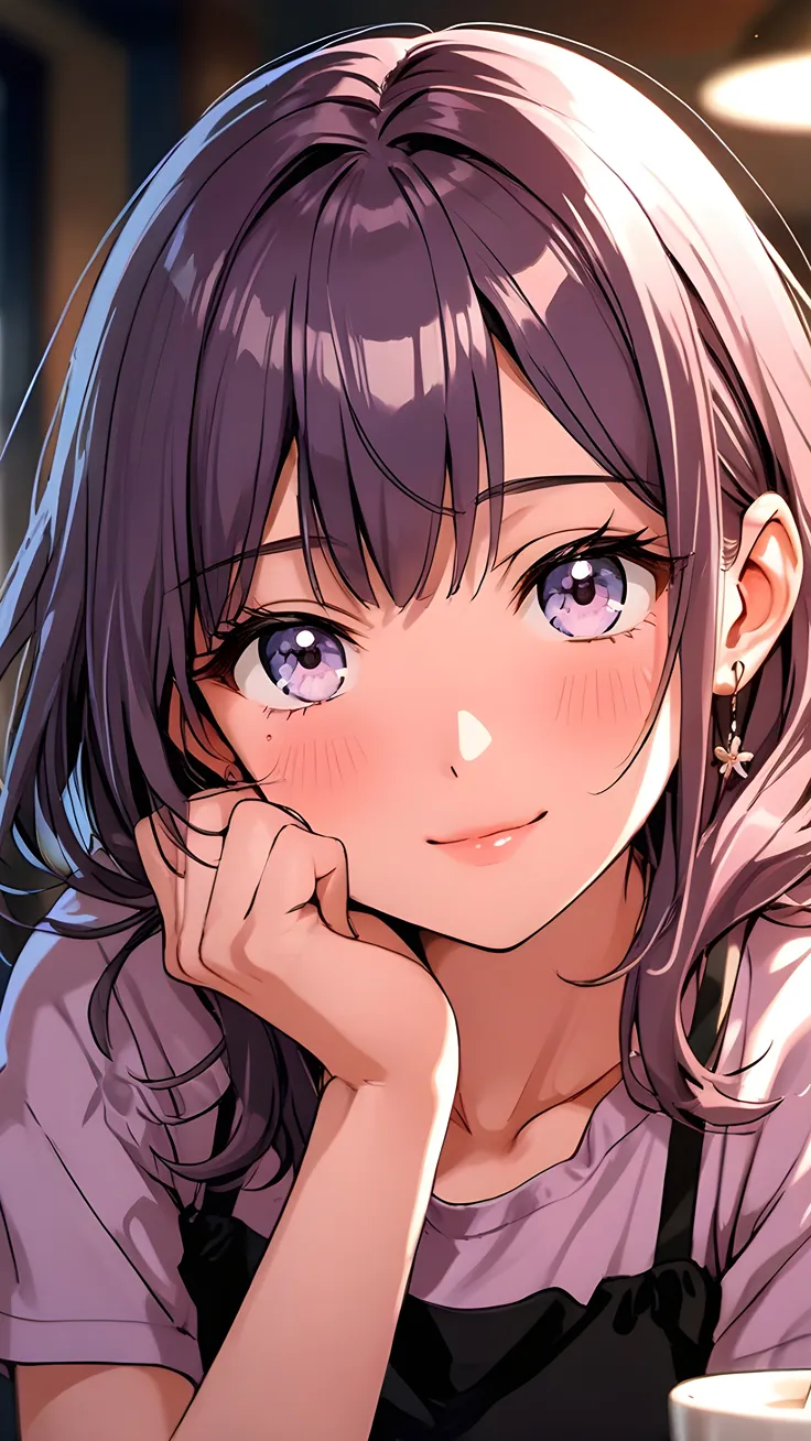 Girl in Lavender Evening Glow