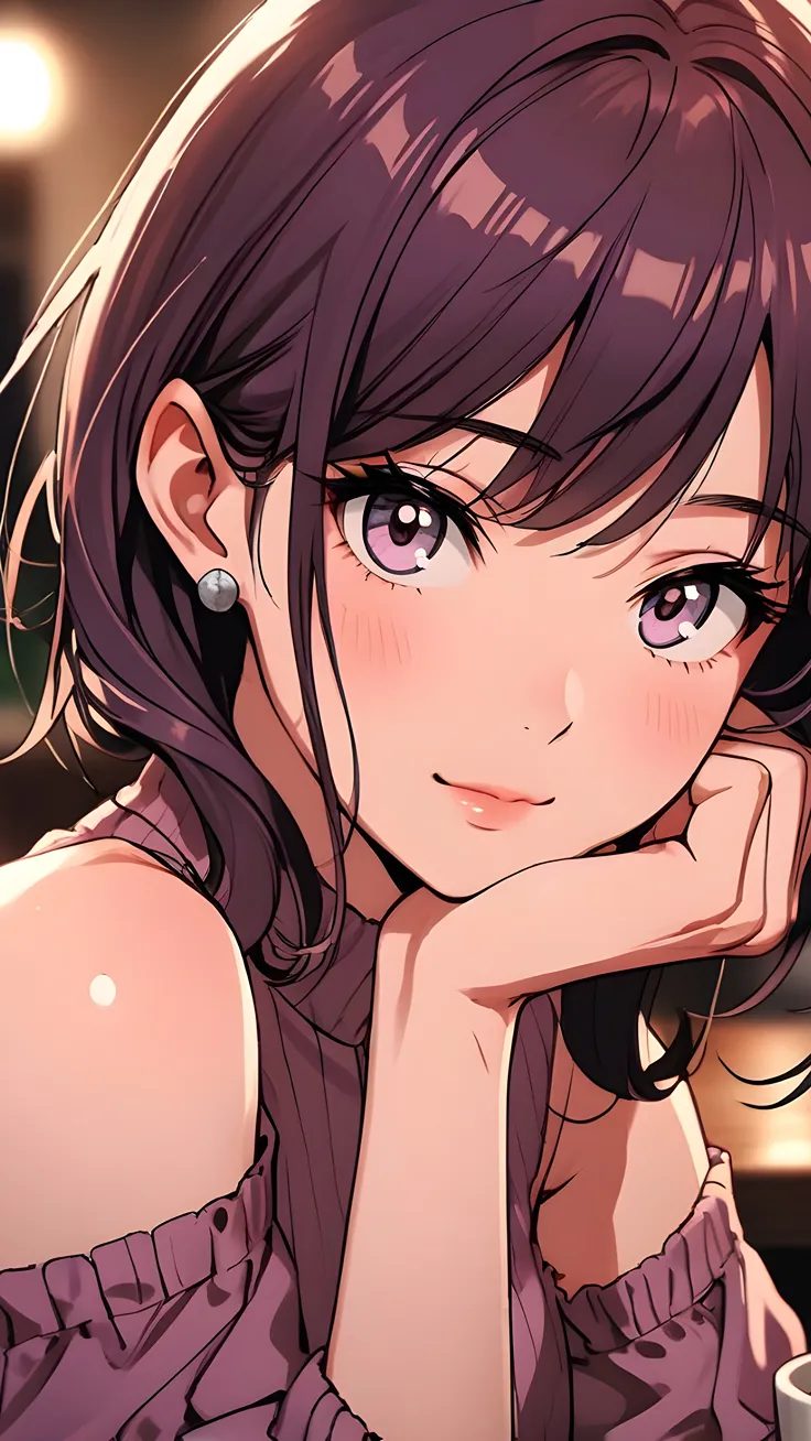 Girl in Lavender Evening Glow