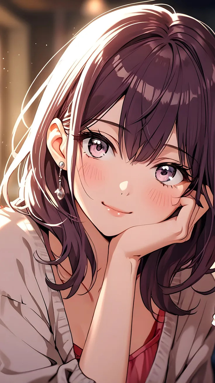 Girl in Lavender Evening Glow