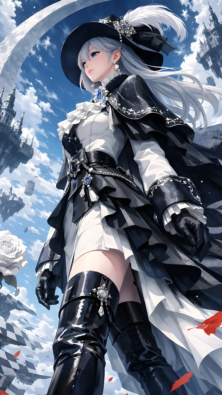 Anime girl in a alpha clothes style