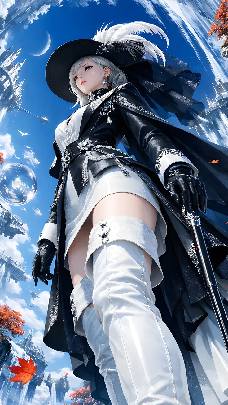 Anime girl in a alpha clothes style