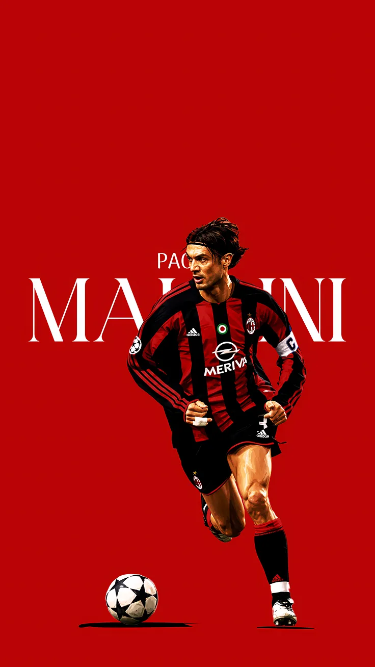 paolo maldini illustrations