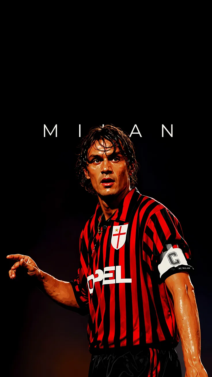 paolo maldini illustrations