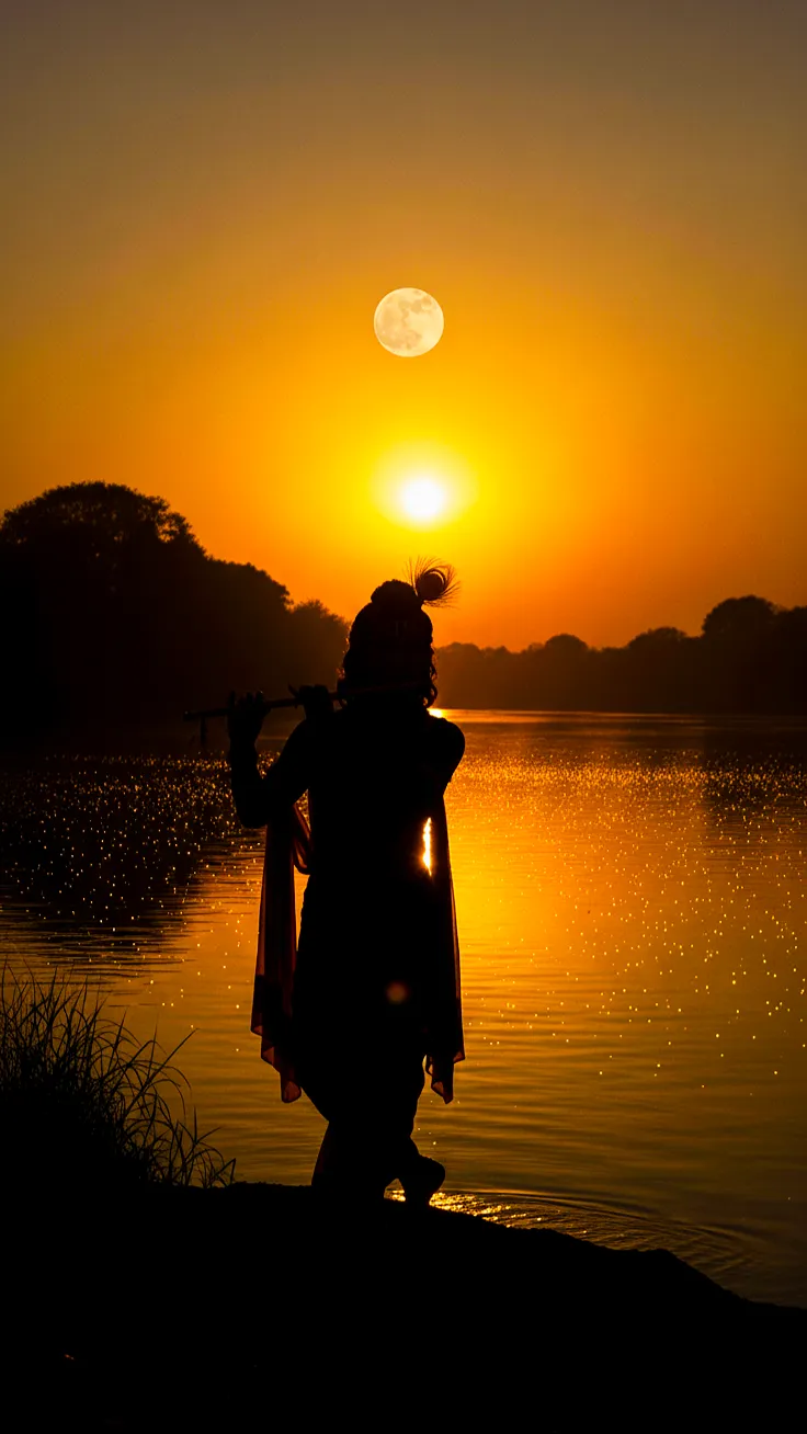 Little krishna silheuto style