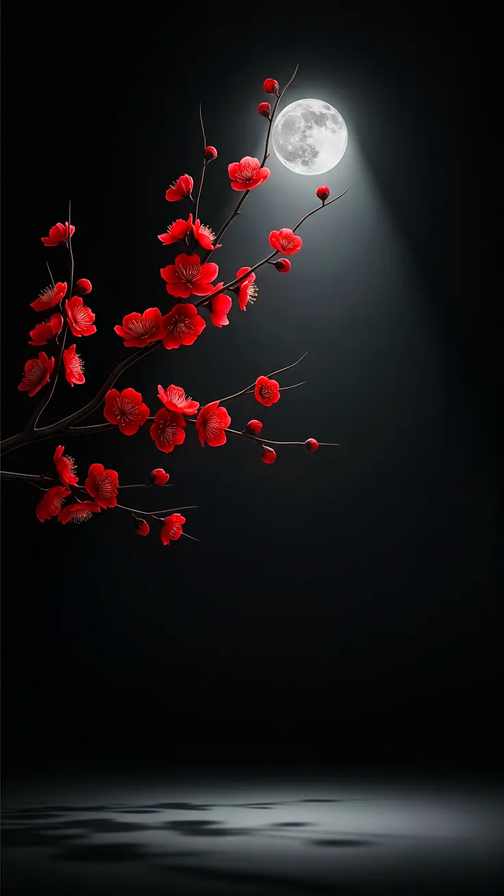 Flower in the Moon light shines fine