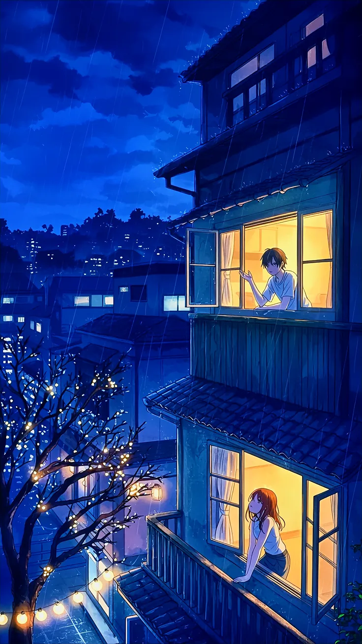 Anime couple illustration