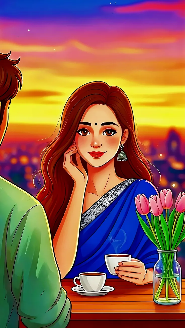 Anime couple illustration